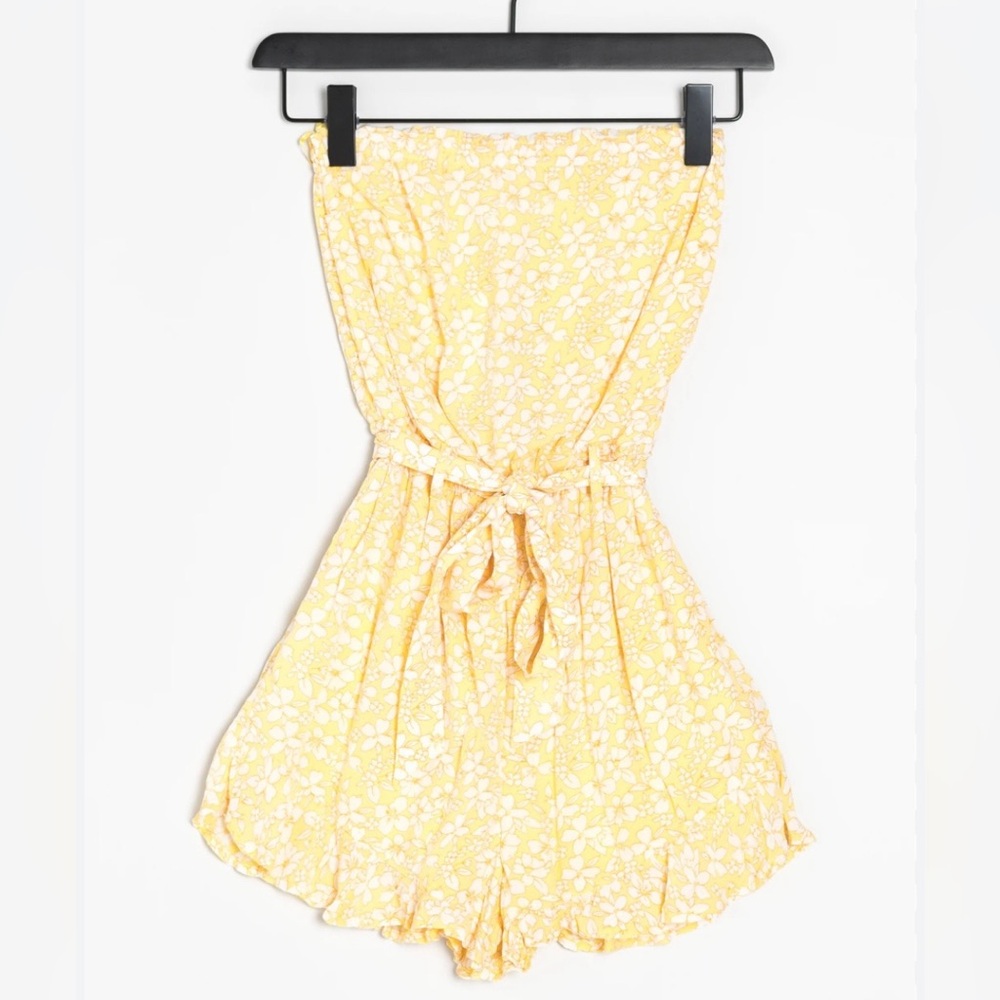 Hollister Yellow Floral Romper